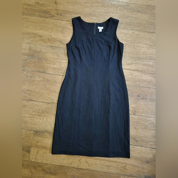 Chico's Dresses & Skirts - Chico's Size 1 (Med/8) Sheath Dress  Black Sleeveless Versatile Classic Staple